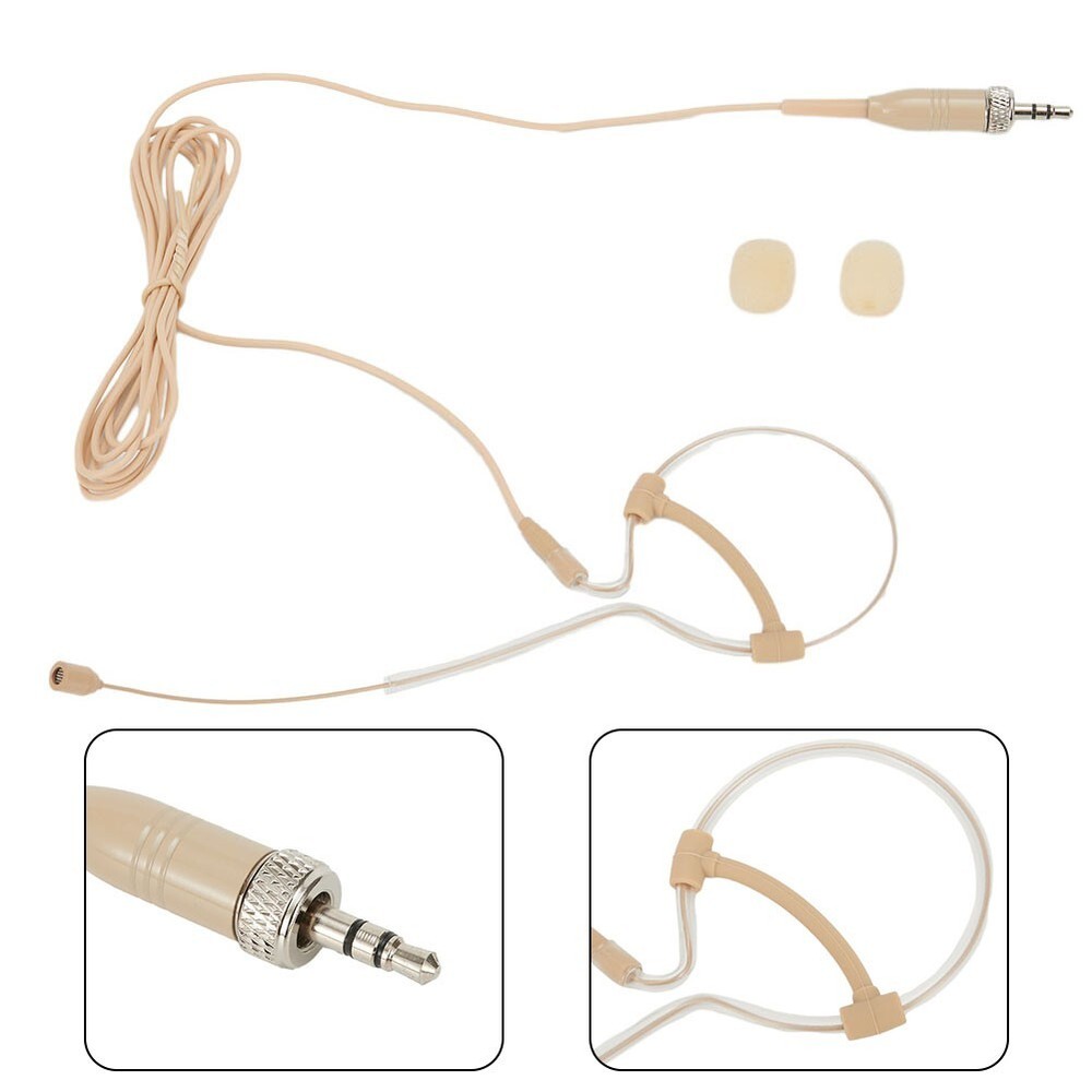 Single Earhook Headset Mic Headworn Microphone For Wireless 3.5mm-AU