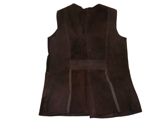 Vintage Reenactment Uniform Including Shirt, Suede Waistcoat & Grey Wool Jacket