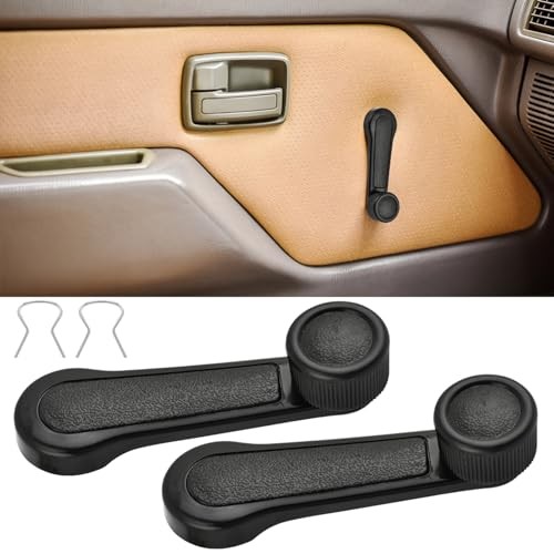 2 pcs Interior Window Crank Handle, Compatible with Various Toyot a Models -