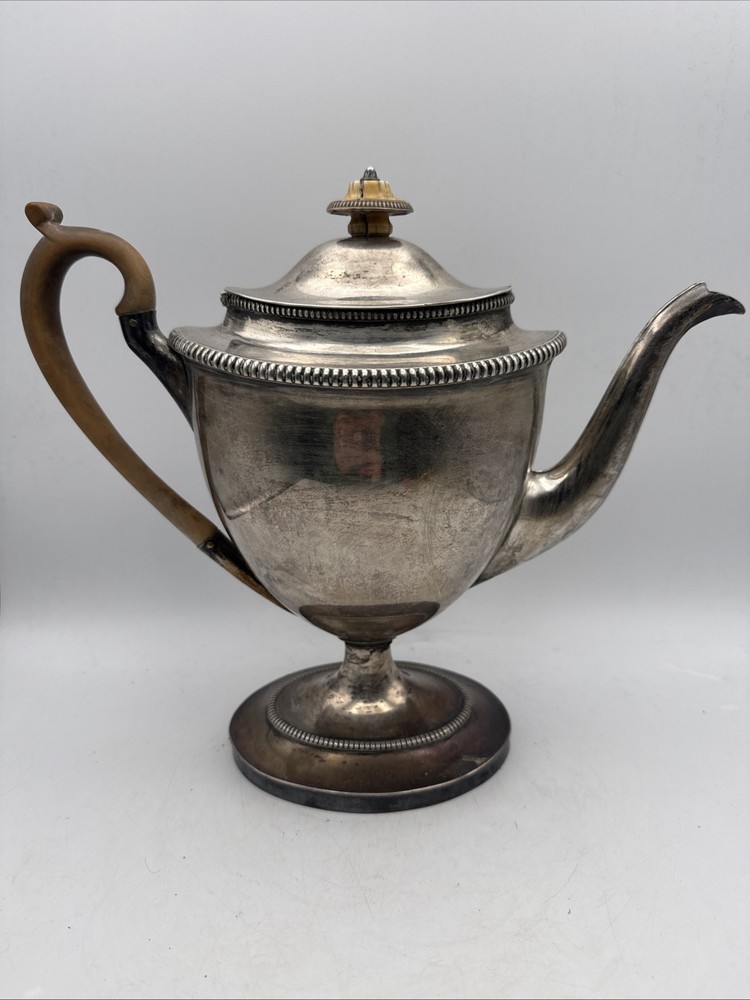 Vintage Silver And Copper Large Teapot