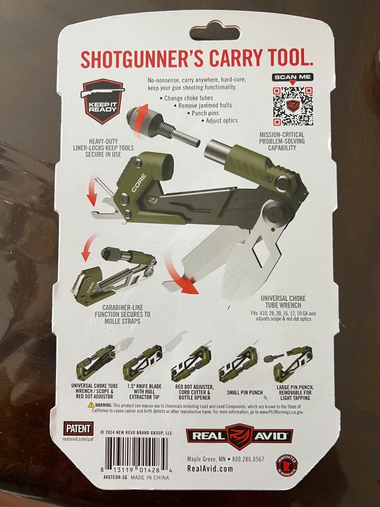 Real Avid Shotgun Critical Task Carry Tool Multi-Tool New/Sealed
