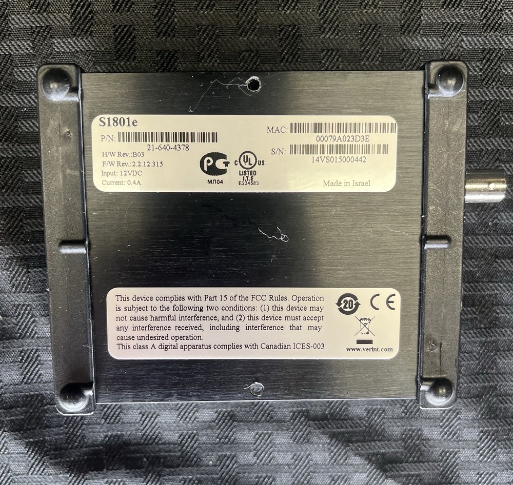 Verint S1801e Network Video Encoder
