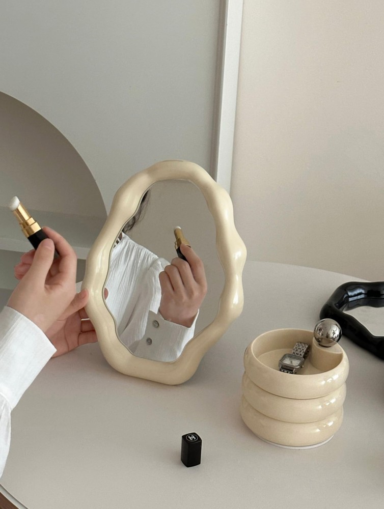 Cloud Makeup Mirrors for Desk, Tabletop Vanity Mirror Hanging Wall Mirrors De...