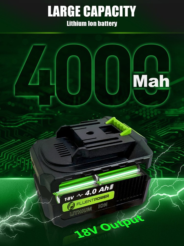 FLUENTPOWER 18V MAX 4.0Ah Lithium-Ion Battery Replacement