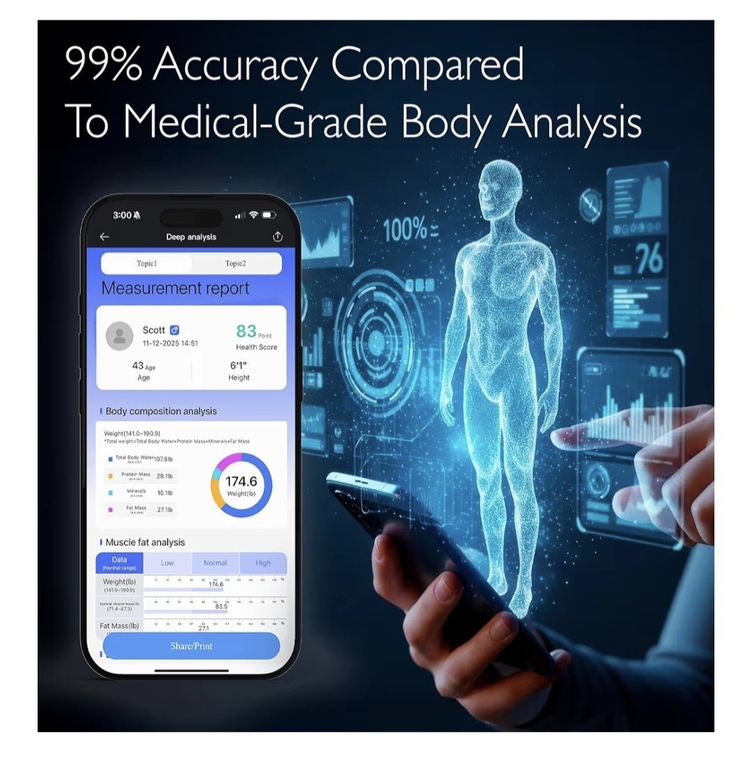 The Body Pod Smart Health Scale - Body Fat 8-Electrode 400lbs Limit NEW Sealed