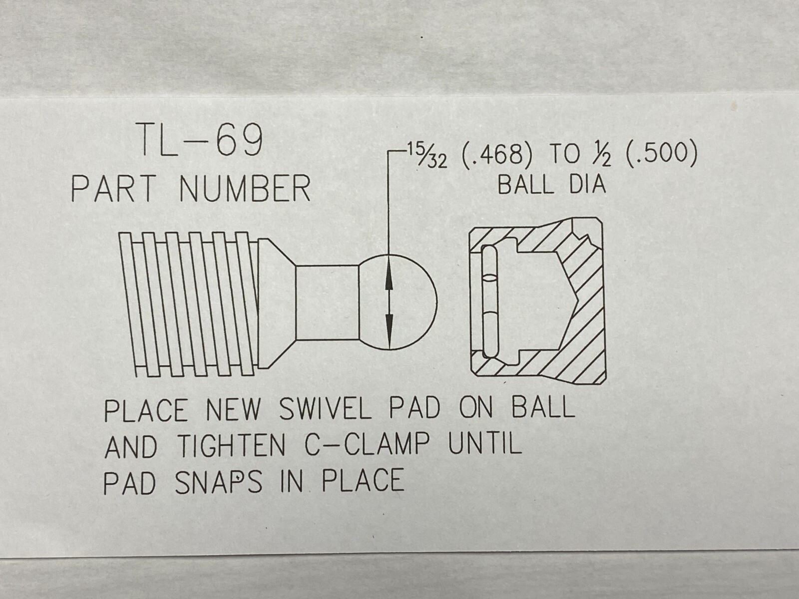 C-CLAMP Swivel Pad for WILTON and Others