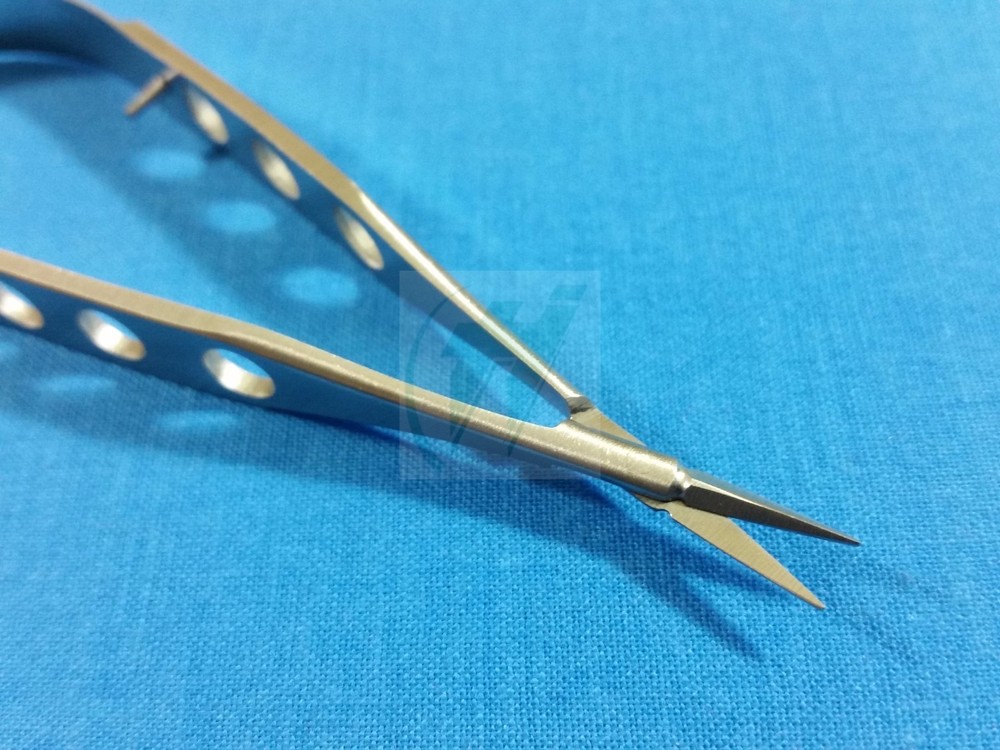 PREMIUM GRADE PACIVATED MCPHERSON VANNAS MICRO SCISSORS 10MM BLADE 4" STRAIGHT