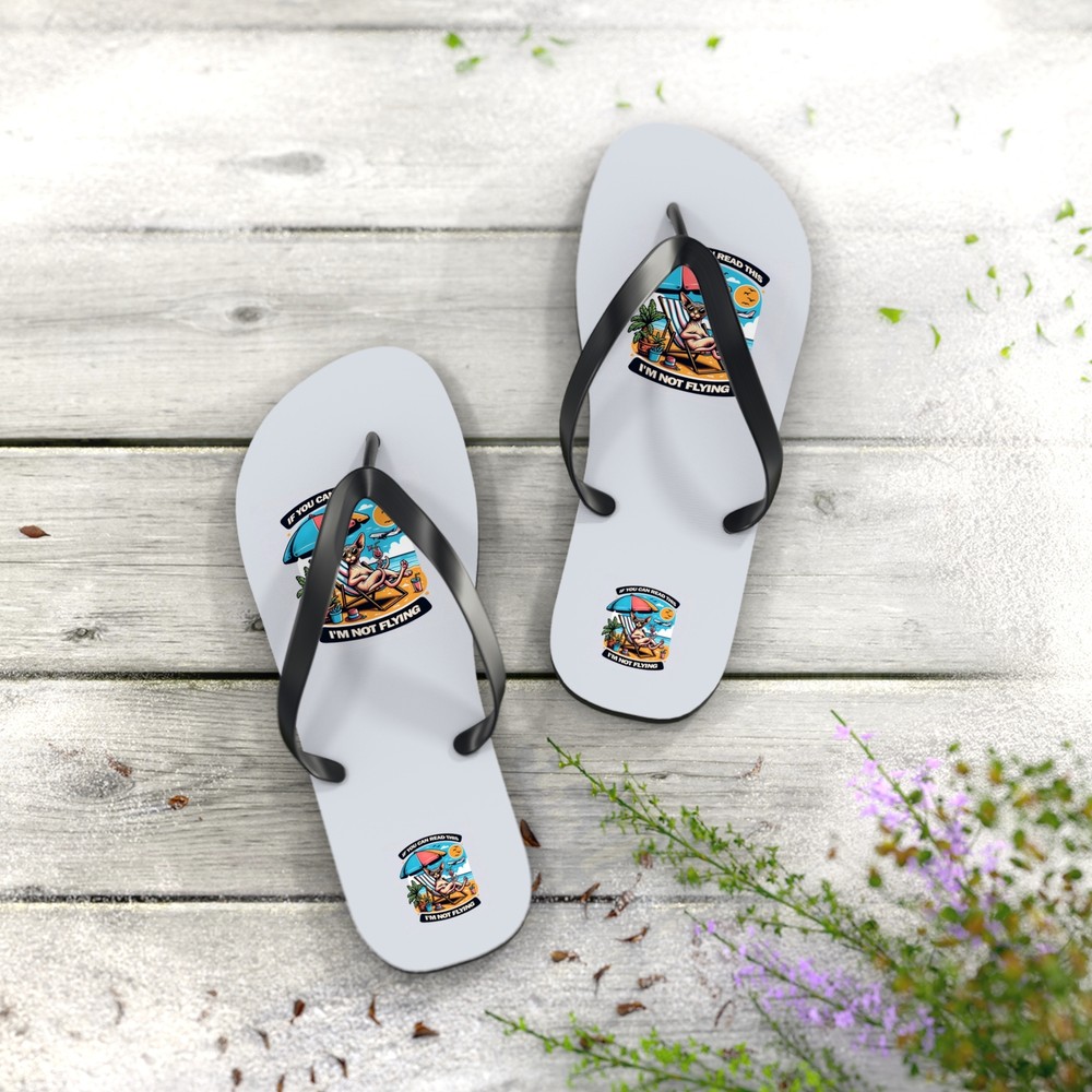 Personalized Funny Sphynx Cat Flip Flops | Summer Beach Design