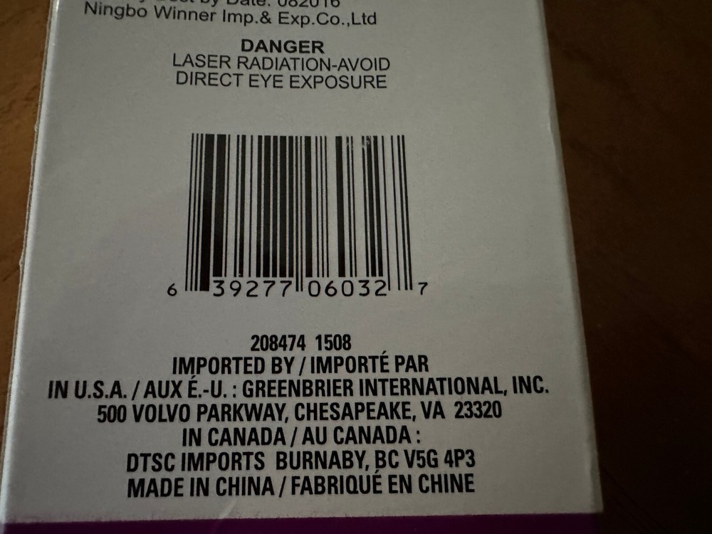 Blue Three In One Flashlight, Laser, And Stylus