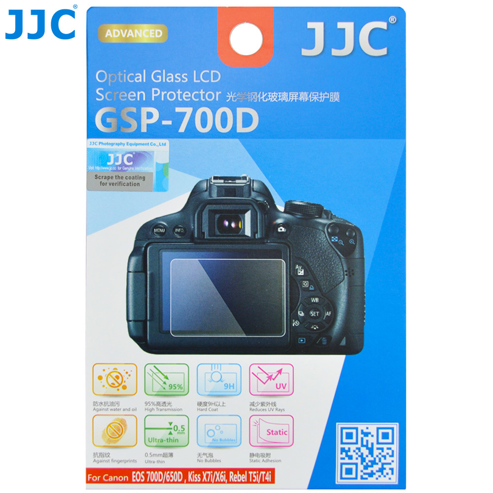 JJC Ultra-thin TEMPERED Glass LCD Protector for CANON Rebel T6i T5i T4i 750D