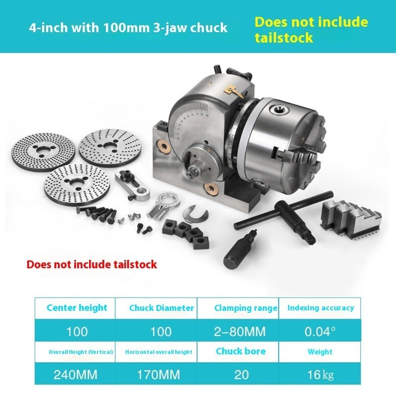 Small Milling Machine Indexing Head for Vertical and Horizontal Applications