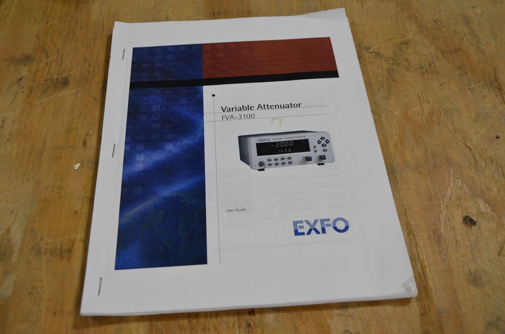 Exfo FVA-3100 Variable Attenuator Manual and User Guide