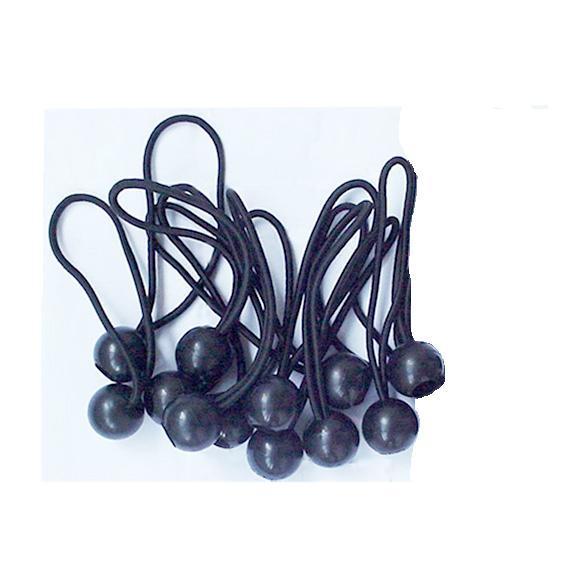 12 Pcs 6" or 9"  Ball Bungee Black