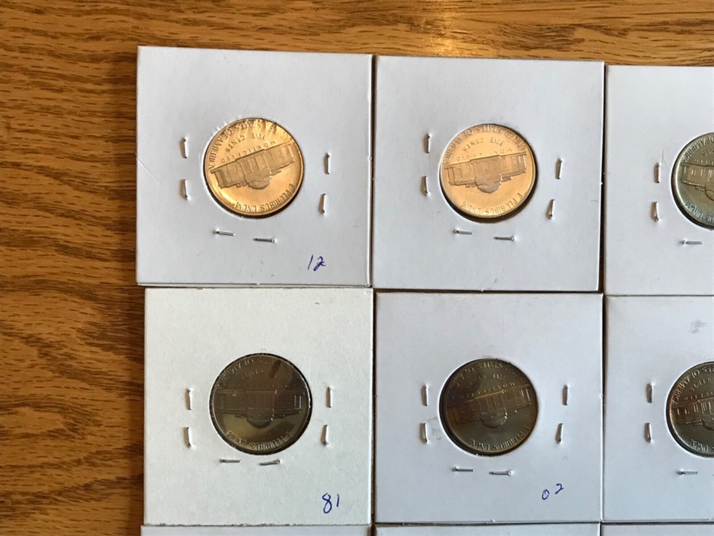 toned Jefferson Nickels