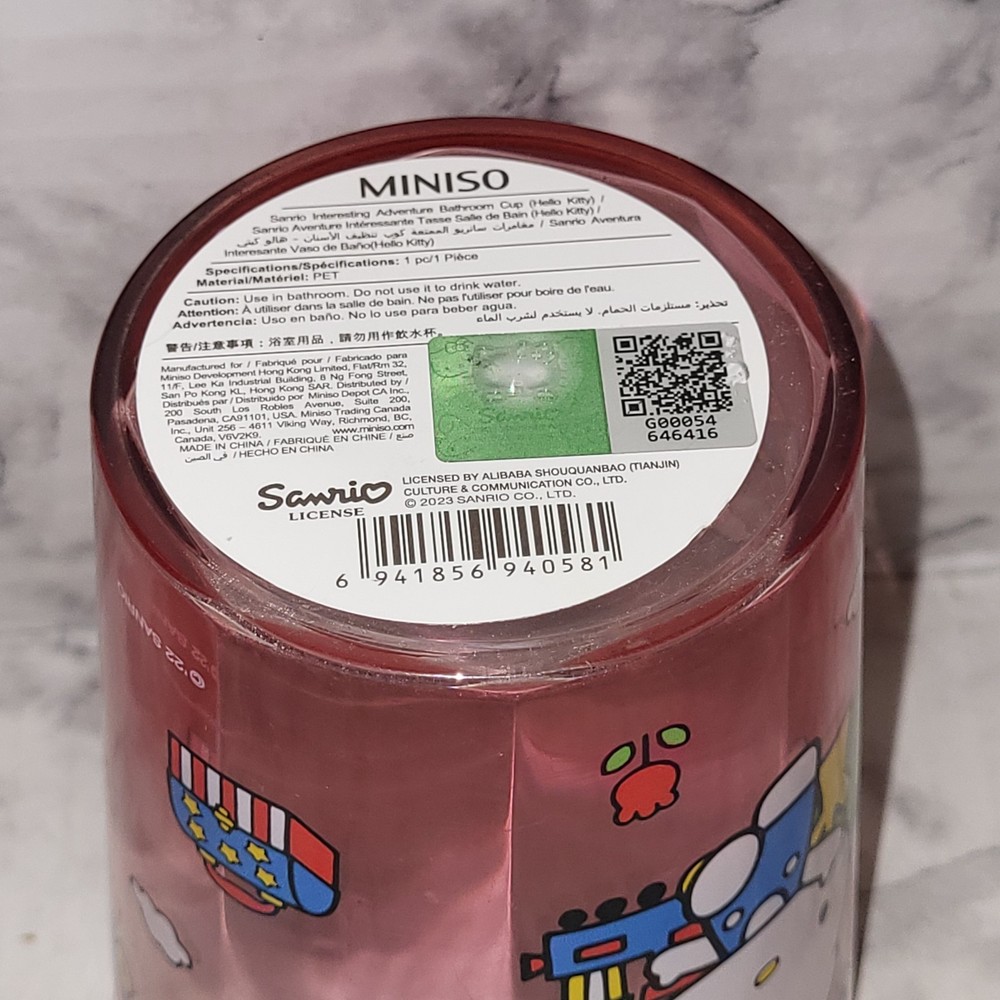 Miniso Sanrio Hello Kitty Pink Bathroom Cup