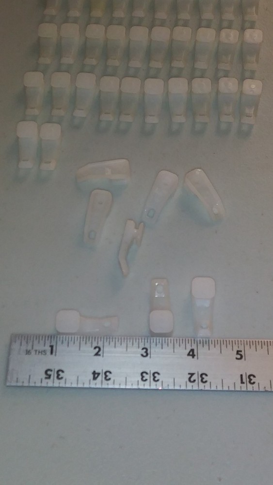 50 pieces. KIRSCH Traverse Rod Slides Replacement. Plastic white