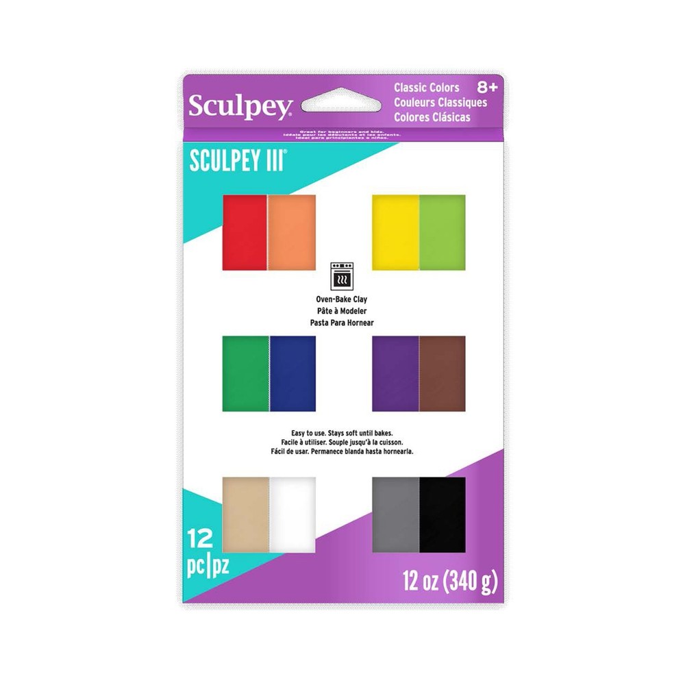 Polyform Sculpey III Polymer Clay Multipack 1oz 12/Pkg-Classics