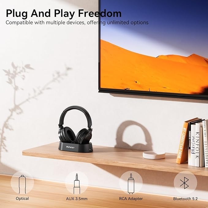 Wireless Headphones for TV Watching, TV Headphones Wireless for Seniors