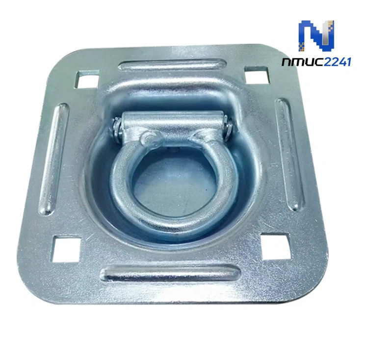 4x Cargo Trailer Anchor Tie Down D-Ring Flush with Hardware For Truck Silver