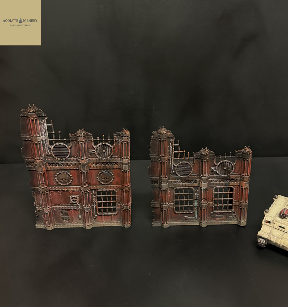 Grimdark Terrain 2 Ruin Bundle Easy-Build compatible with Warhammer 40k