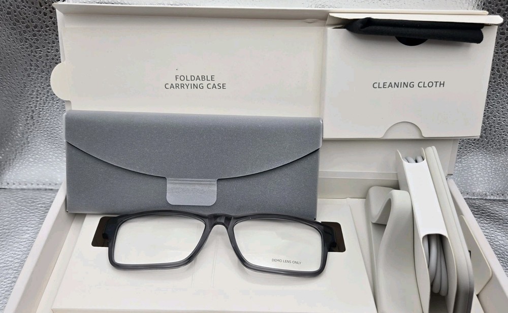 Amazon Echo Frames Smart Glasses Designed for Alexa+ Polarized Lenses- Wide Grey