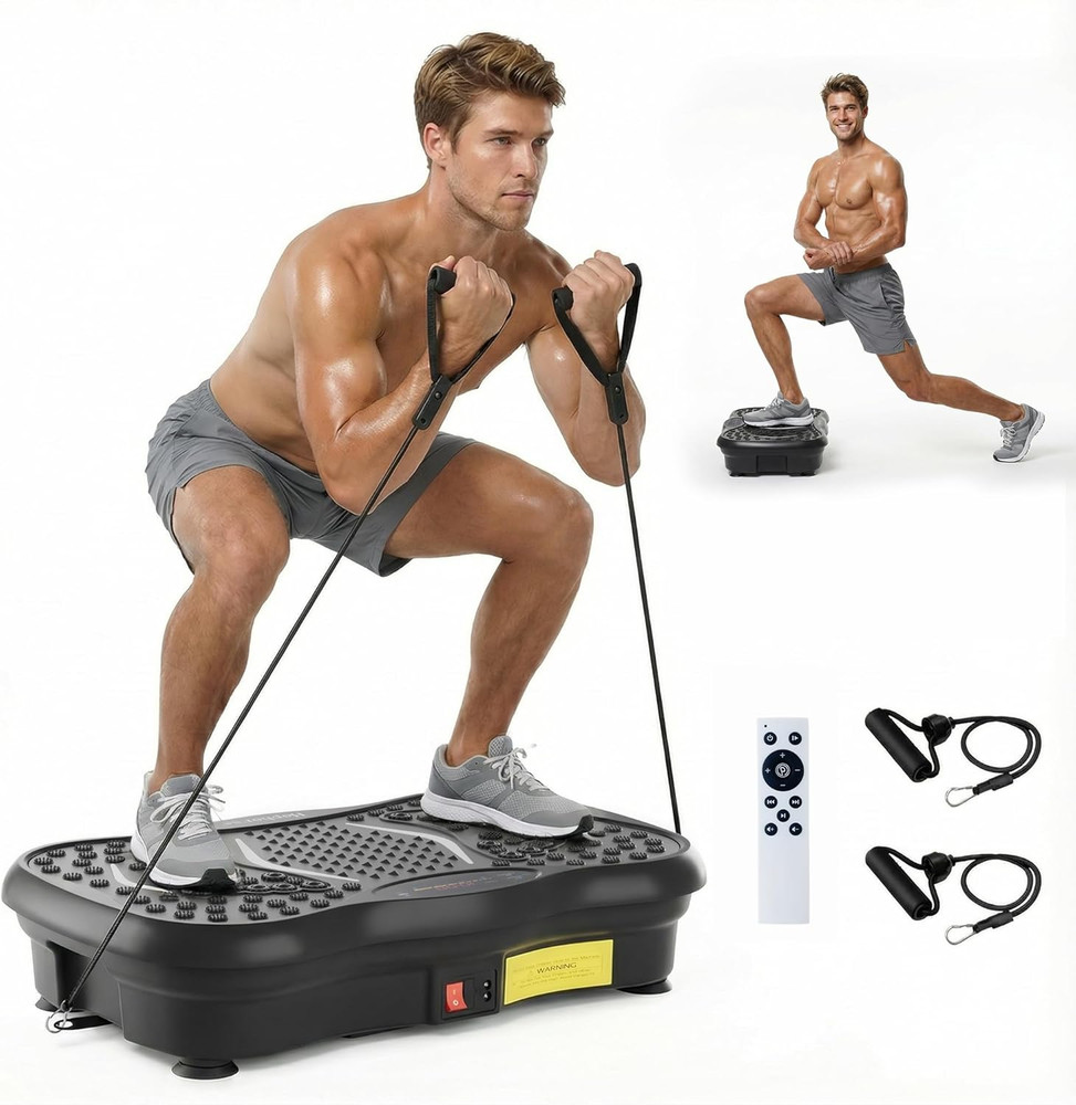 Vibration Plate Exercise Machine, 200 Speeds Vibrating Plate for Lymphatic Drain