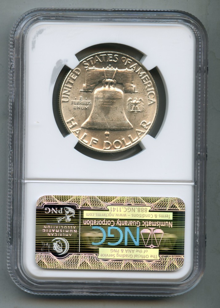 1951 D Franklin Silver Half Dollar NGC MS 64