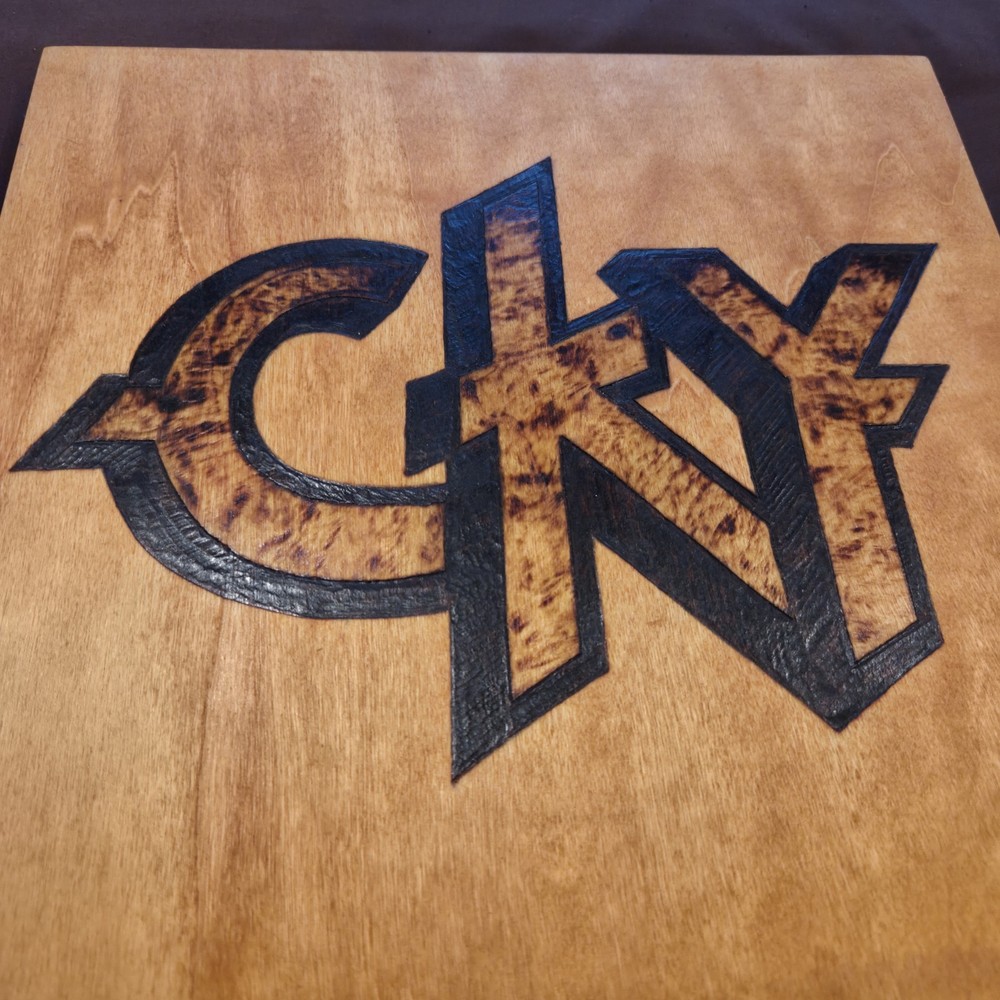 CKY Handmade Wood Pyrography Wall Plaque 12" x 12"