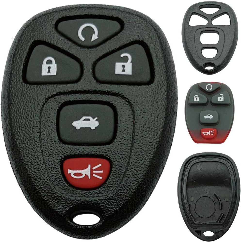 Replacement Key Fob Shell Case Fits for Buick Lucerne/Chevy Impala Black