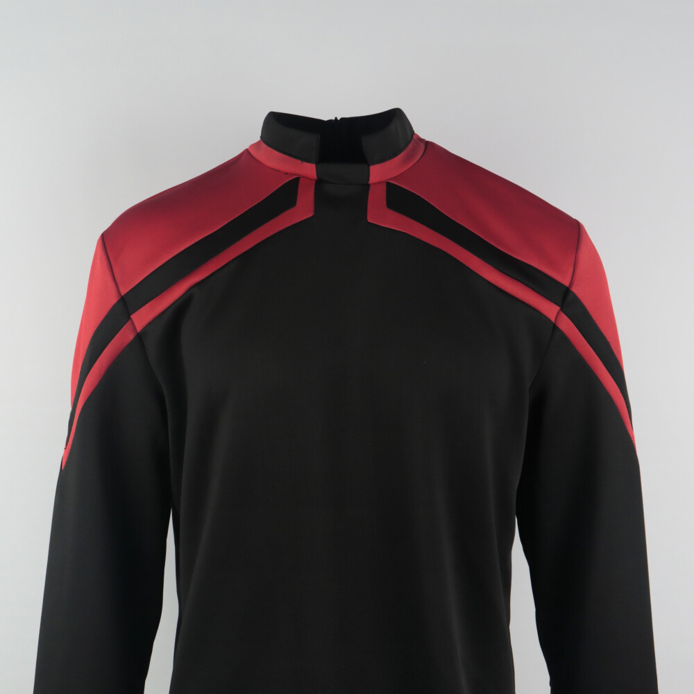 Admiral JL Picard Shirts Cosplay Male Startfleet Red Gold Blue Men Top Uniform