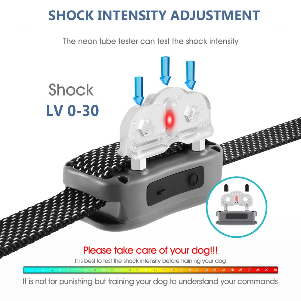 Dog Training Collar 3937 FT Remote Control Rechargeable Waterproof Shock Trainer