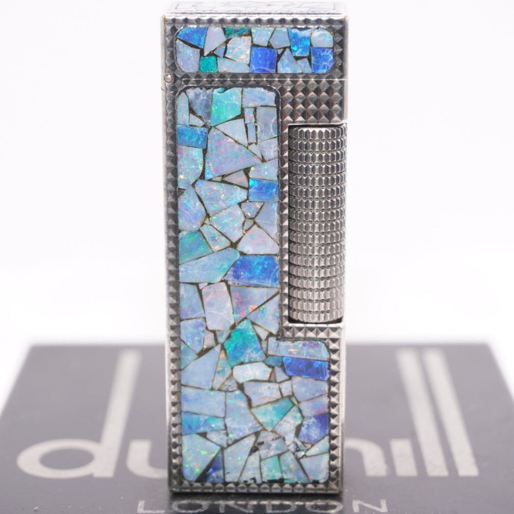 Dunhill Lighter Silver Hobnail Opal Pattern_Ultrasonically cleaned_Working