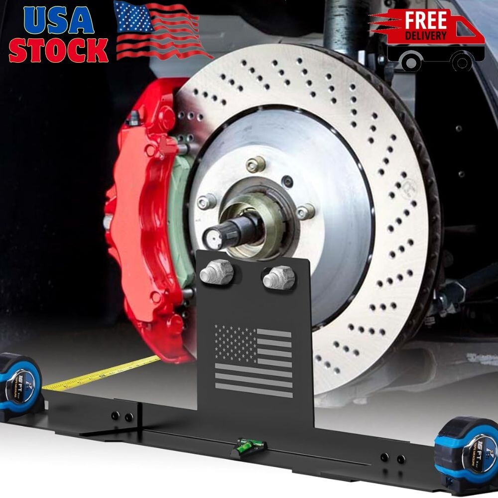 Wheel Alignment Tool Heavy Duty Toe Alignment Plates, No Caliper Removal Needed,