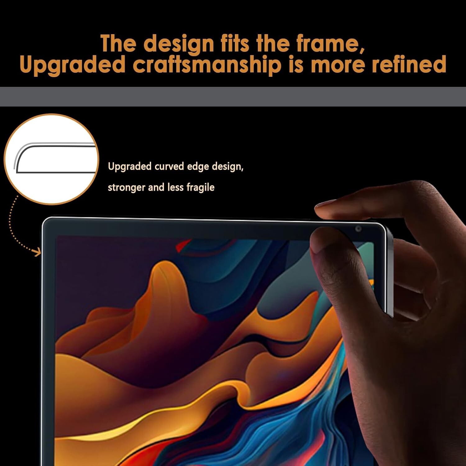 (2 Pack) Screen Protector For 10.1" Android Tablet (Model: C107) Tempered Glass