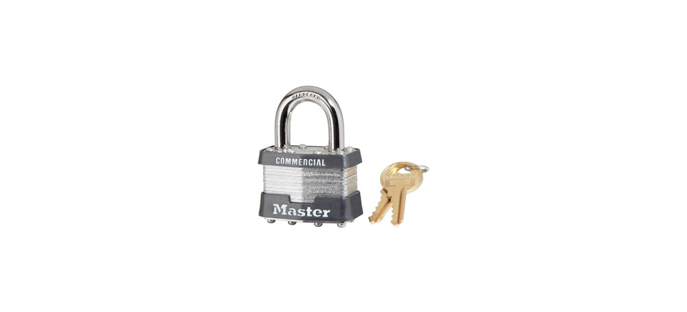 Master Lock 25KZW1 Padlock Rekeyable Zero Bitted Steel