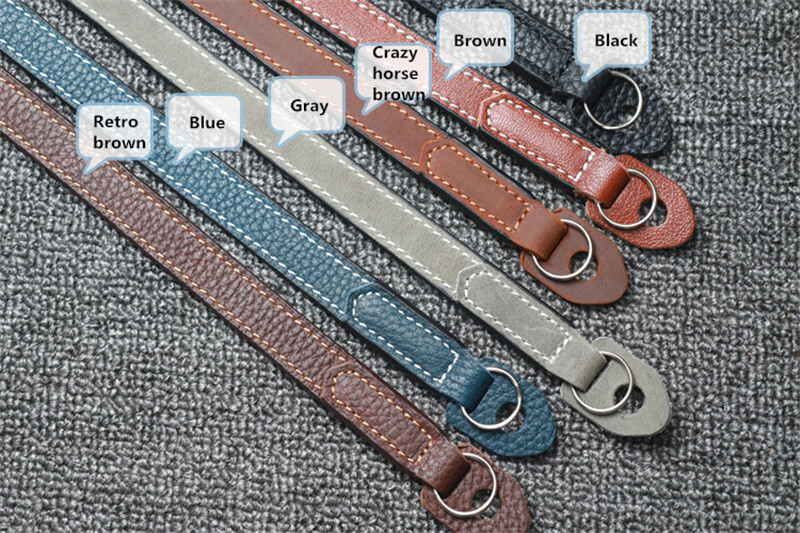 Funper Handmade Genuine Leather Camera Strap Retro Grip 90cm Length 1.5cm Width