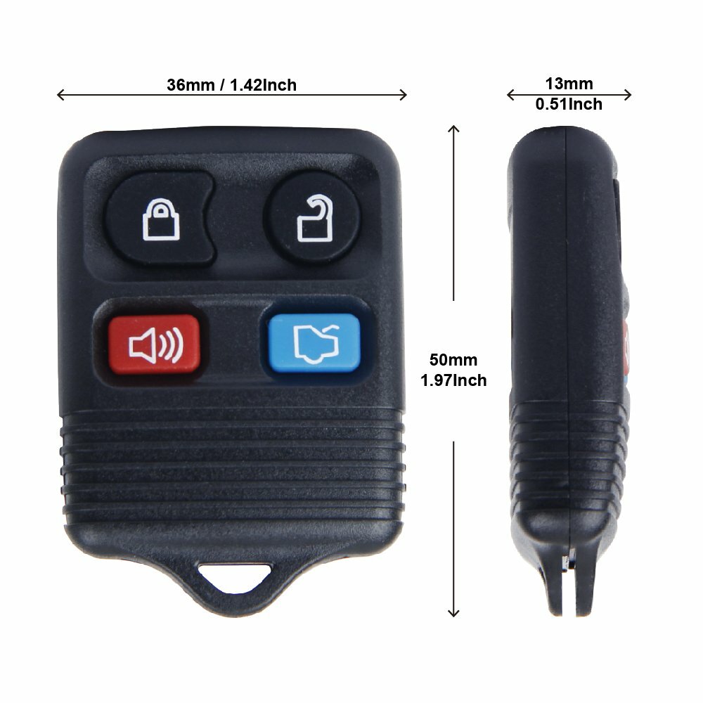 2X Keyless Entry Remote Control Car Key Fob Replacement for Ford Explorer
