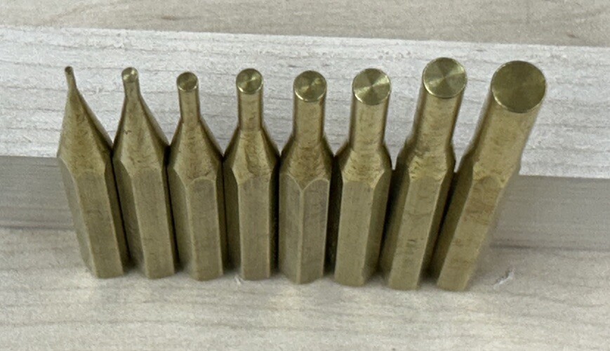 Precision Brass Drive Pin Punches MADE IN USA Hex Punch Set Drift Gunsmithing