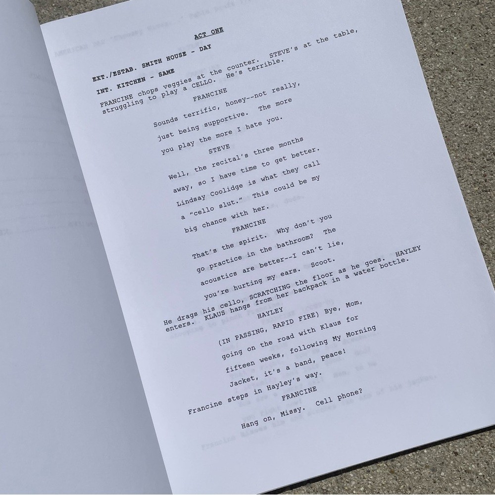 American Dad Wendy Schaal Francine Smith 2007 Production Used Table Draft Script