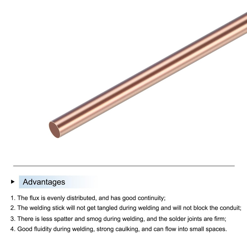 MECCANIXITY 21Pcs Copper Brazing Rods, Phosphor 3/64"x10",