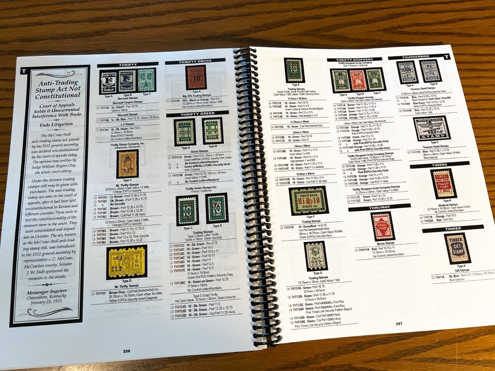 U. S. Trading & Saving Stamp Catalog & Value Guide Merchant Cinderella Book