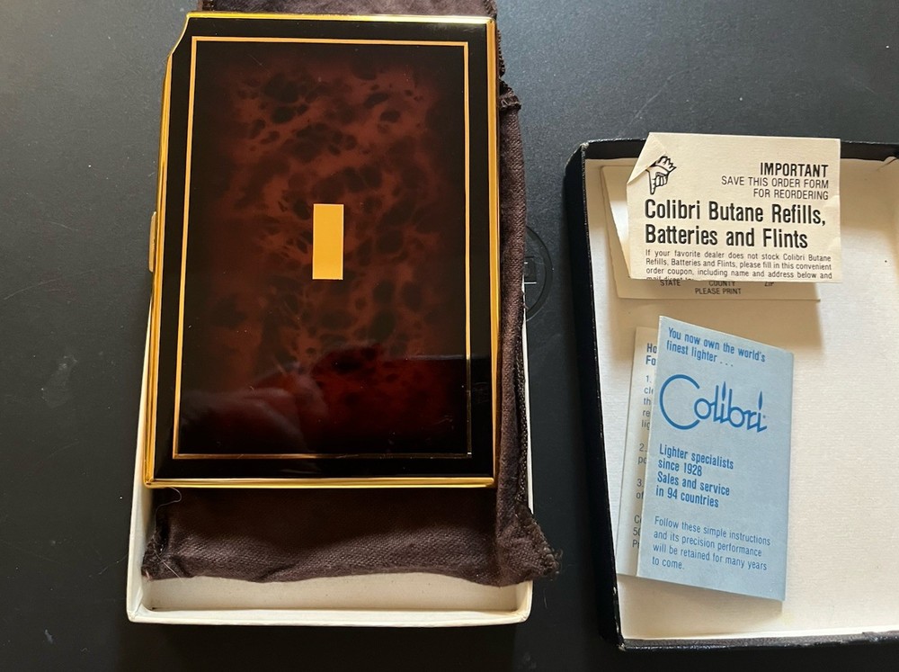 vintage colibri cigarette case