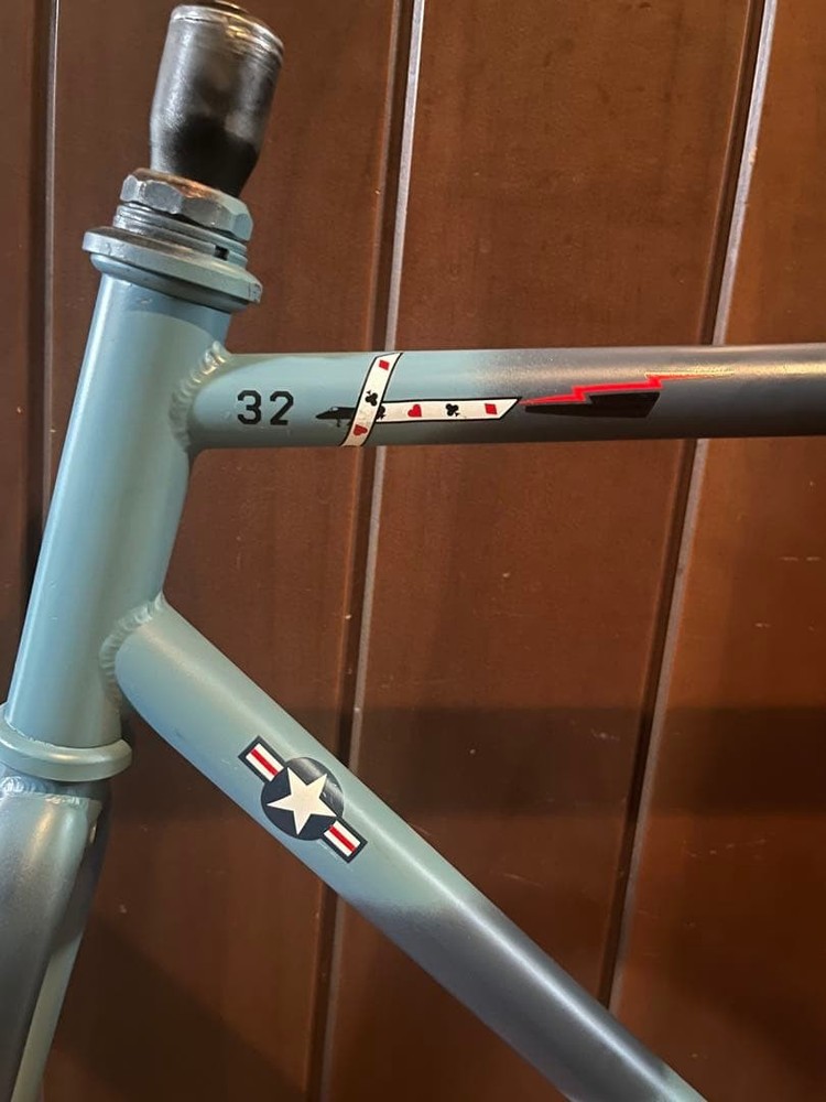 US Navy style painted fixie bike frame