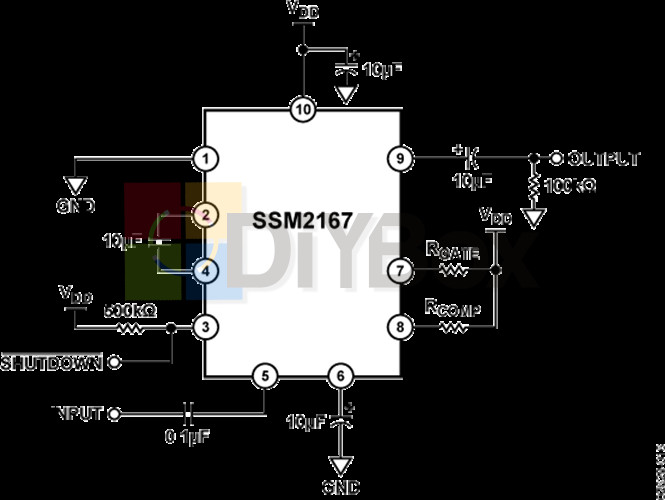 SSM2167 Microphone Preamplifier Board Preamp COMP Compression Module DC 3V-5V