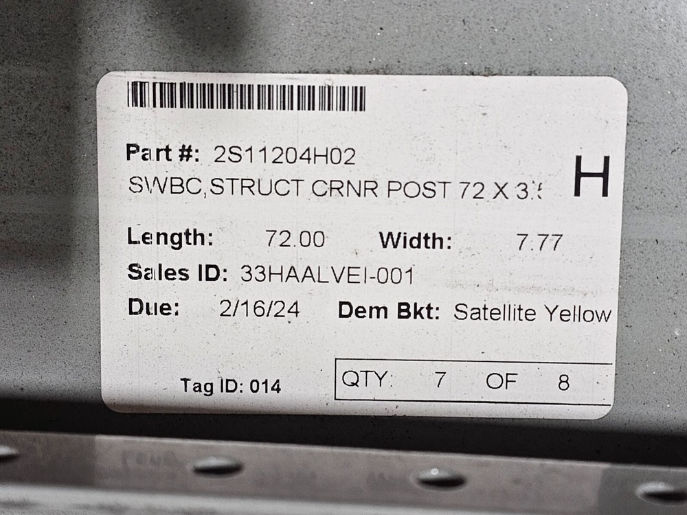 SWBC Structure Corner Post 72" Length 2S11204H02