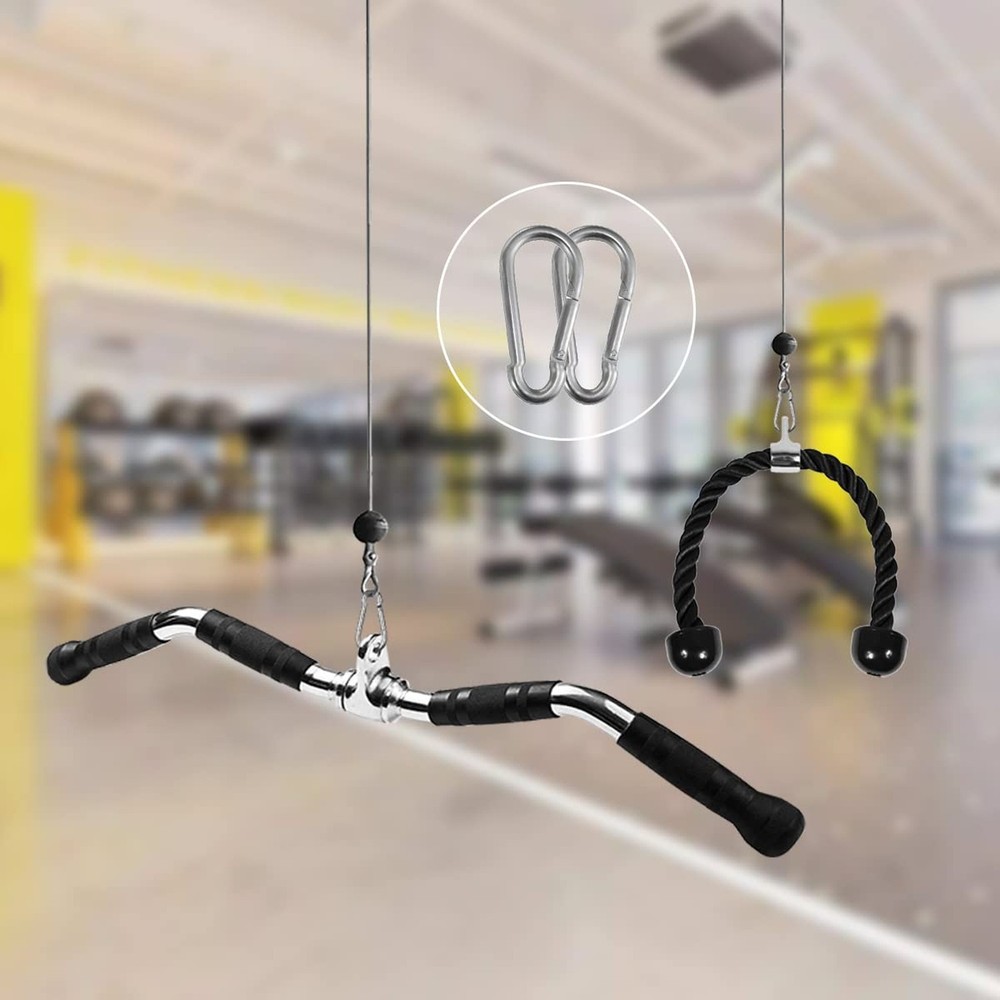 LAT Pull Down Bar/Tricep Press Down Bar/Curl Pull Down Bar Multi-Exerciser Ca...