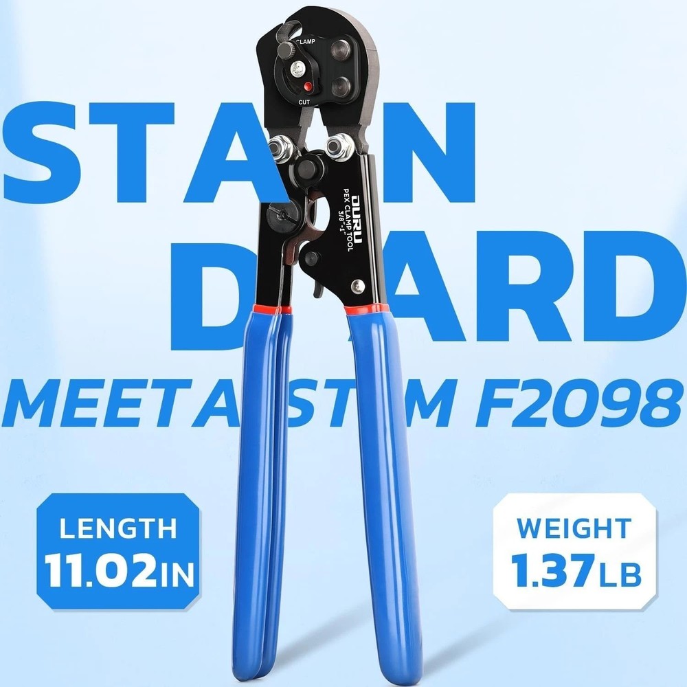Long Handle Pex Pinch Tool - 2 in 1 Ratchet Function