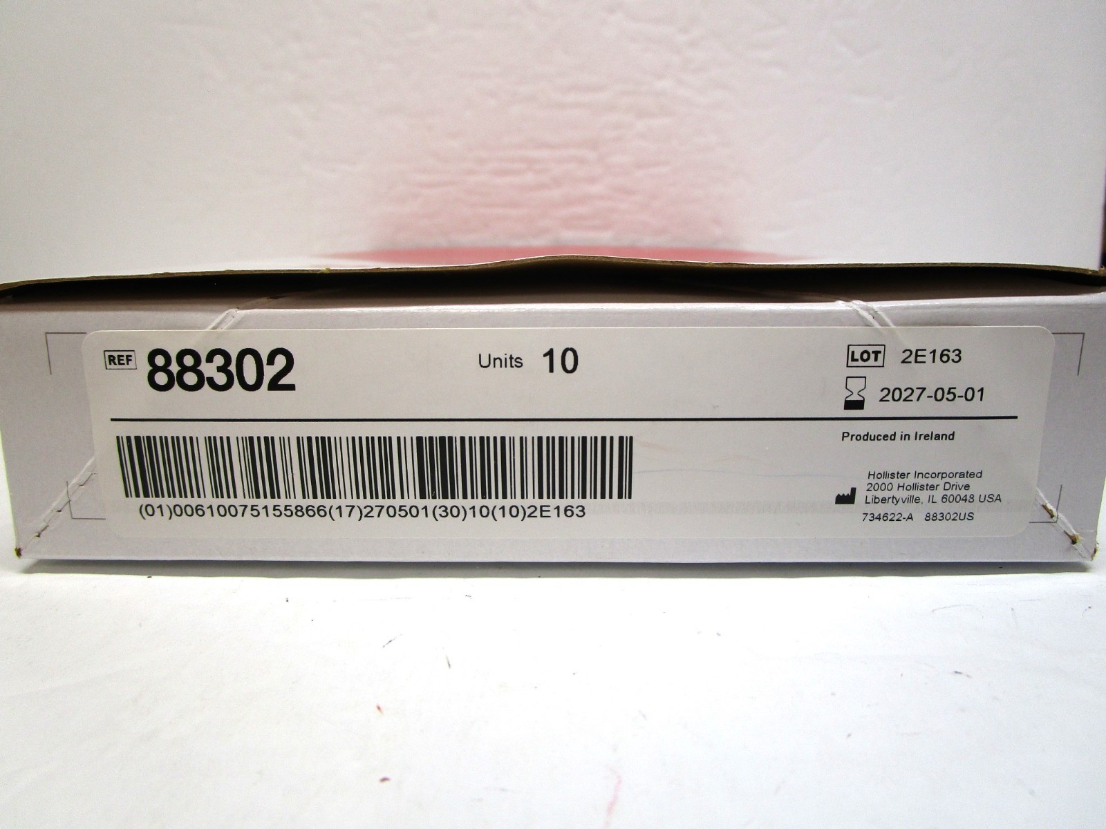 88302 Hollister 1-Piece Drainable Ostomy Pouch 2.5 x 3" (65-75mm) 10-units/box