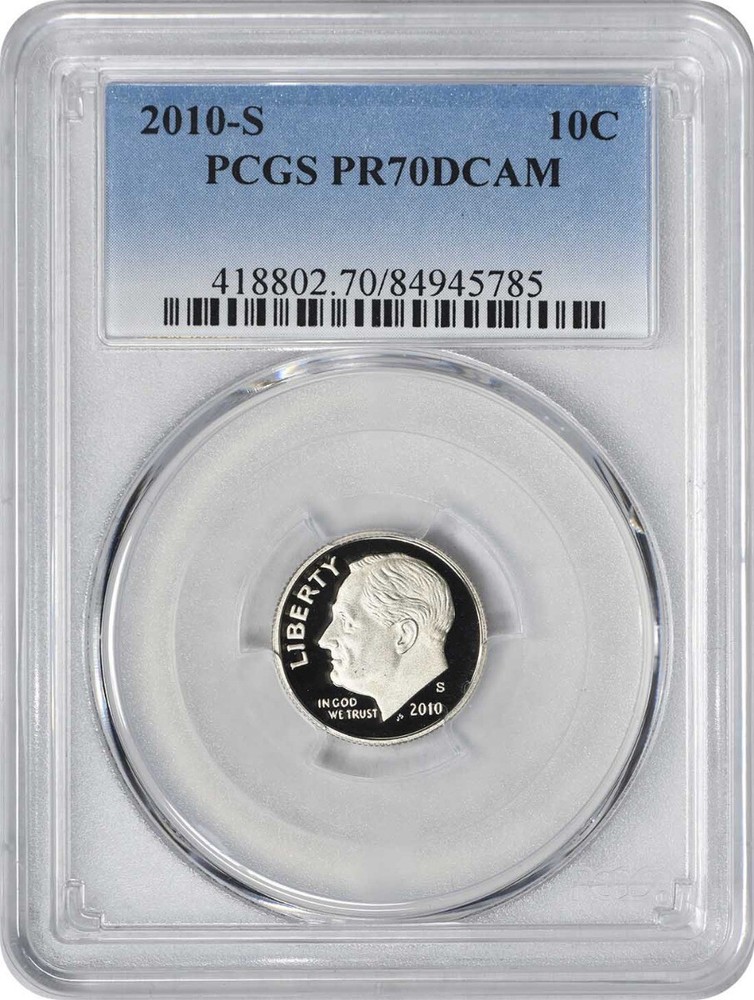 2010-S Roosevelt Dime PR70DCAM Clad PCGS