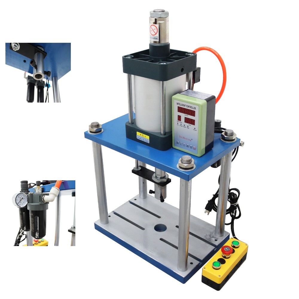 Pneumatic Punch Press Machine with Controller 110V 2866lbs Hand Switch 3.9-1.9in